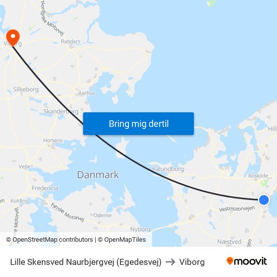 Lille Skensved Naurbjergvej (Egedesvej) to Viborg map