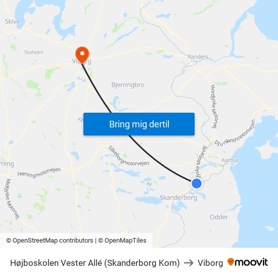 Højboskolen Vester Allé (Skanderborg Kom) to Viborg map