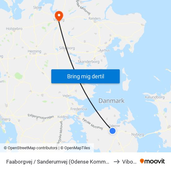 Faaborgvej / Sanderumvej (Odense Kommune) to Viborg map