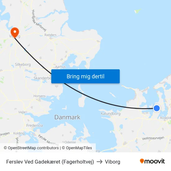 Ferslev Ved Gadekæret (Fagerholtvej) to Viborg map