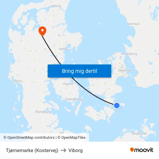 Tjørnemarke (Kostervej) to Viborg map