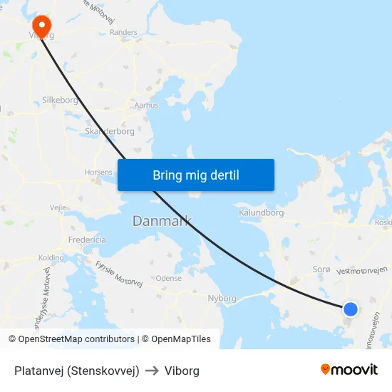 Platanvej (Stenskovvej) to Viborg map
