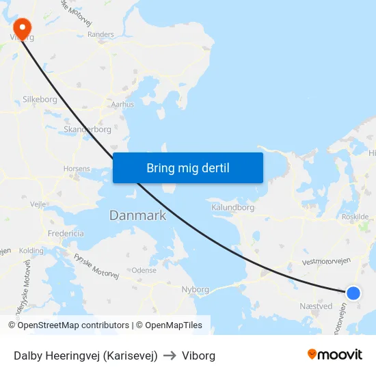 Dalby Heeringvej (Karisevej) to Viborg map