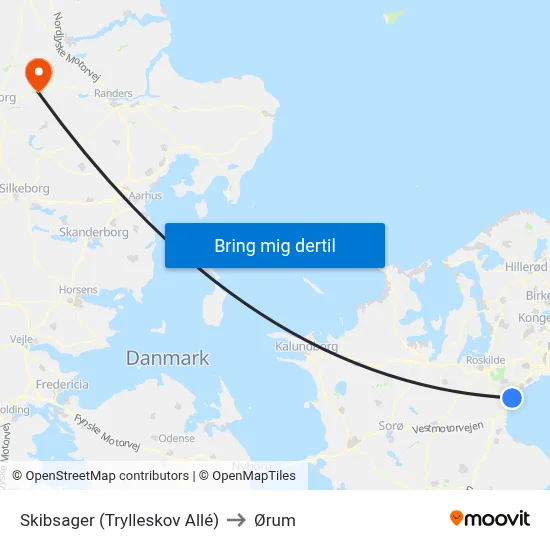 Skibsager (Trylleskov Allé) to Ørum map