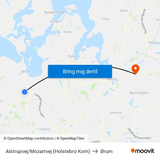 Alstrupvej/Mozartvej (Holstebro Kom) to Ørum map