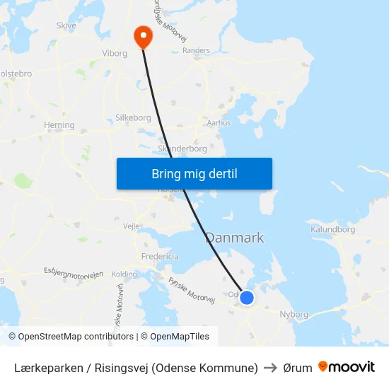 Lærkeparken / Risingsvej (Odense Kommune) to Ørum map