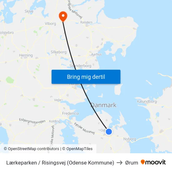 Lærkeparken / Risingsvej (Odense Kommune) to Ørum map
