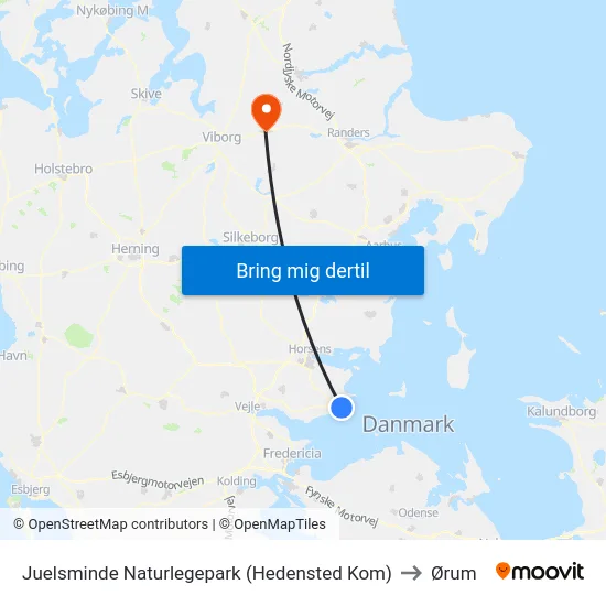 Juelsminde Naturlegepark (Hedensted Kom) to Ørum map
