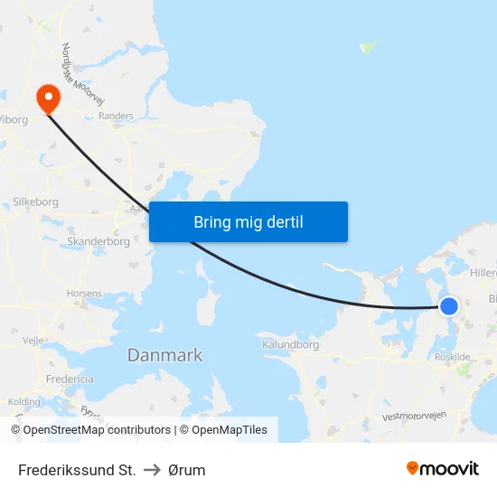 Frederikssund St. to Ørum map
