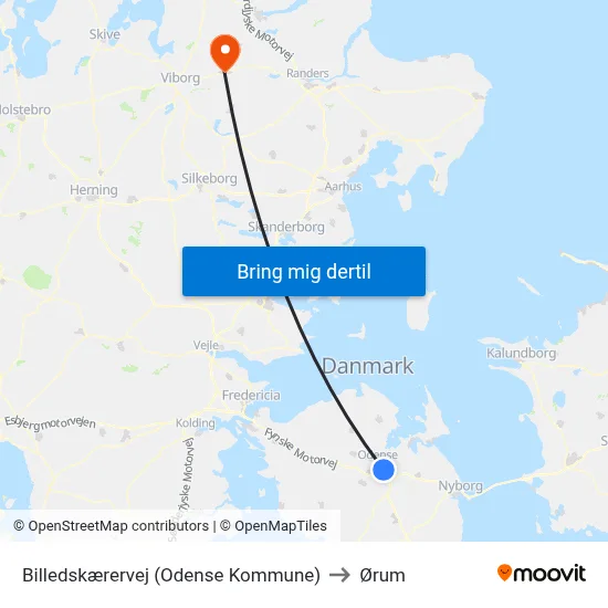 Billedskærervej (Odense Kommune) to Ørum map