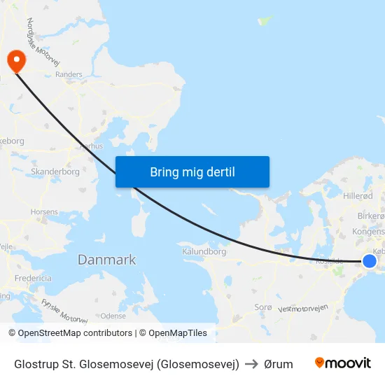 Glostrup St. Glosemosevej (Glosemosevej) to Ørum map