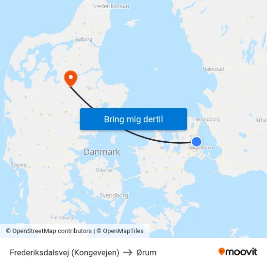 Frederiksdalsvej (Kongevejen) to Ørum map