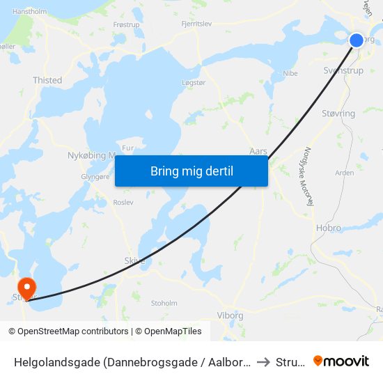 Helgolandsgade (Dannebrogsgade / Aalborg) to Struer map