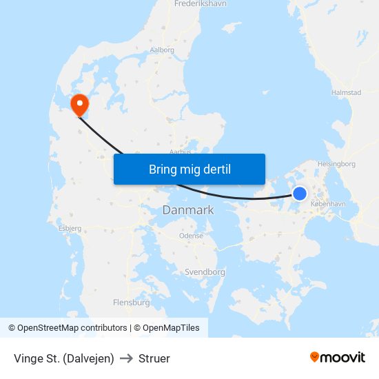 Vinge St. (Dalvejen) to Struer map