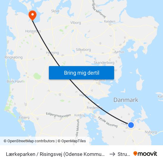 Lærkeparken / Risingsvej (Odense Kommune) to Struer map