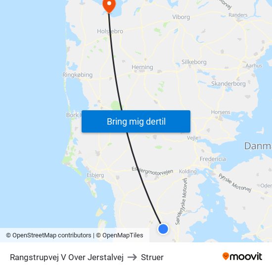 Rangstrupvej V Over Jerstalvej to Struer map