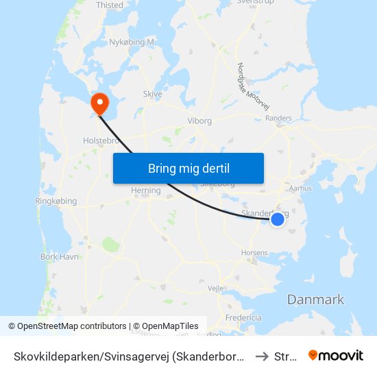 Skovkildeparken/Svinsagervej (Skanderborg Kom) to Struer map