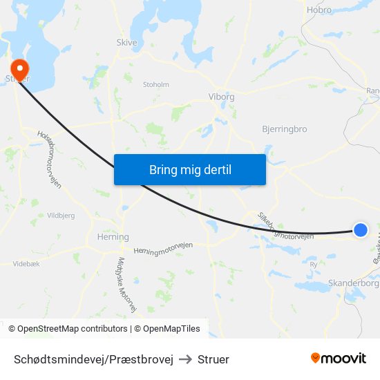 Schødtsmindevej/Præstbrovej to Struer map