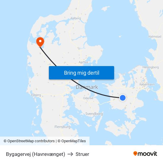 Bygagervej (Havrevænget) to Struer map