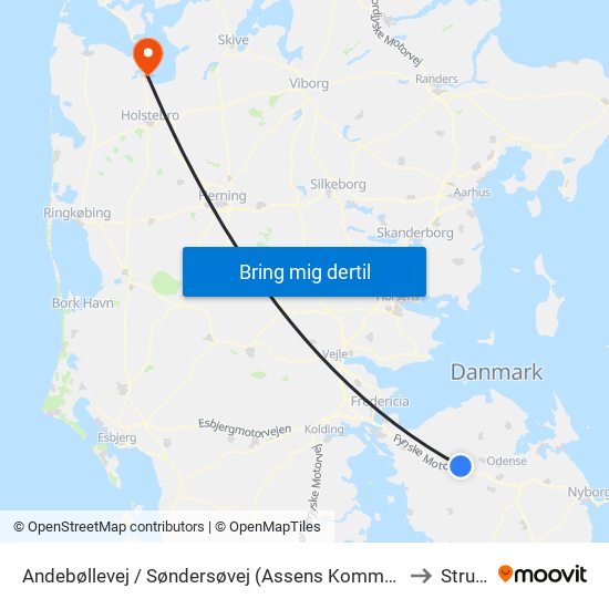 Andebøllevej / Søndersøvej (Assens Kommune) to Struer map