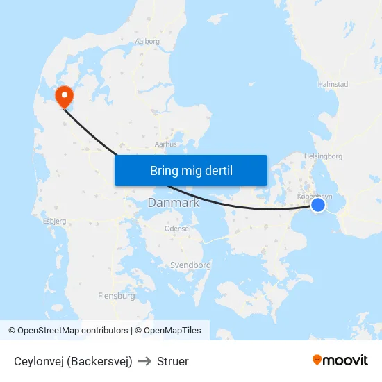 Ceylonvej (Backersvej) to Struer map