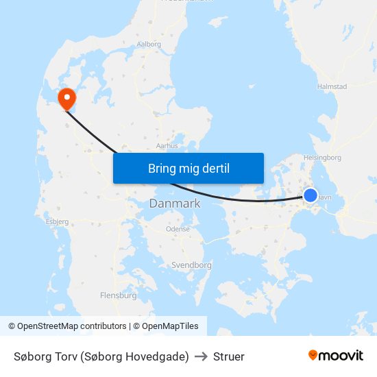 Søborg Torv (Søborg Hovedgade) to Struer map