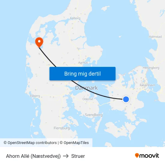 Ahorn Allé (Næstvedvej) to Struer map