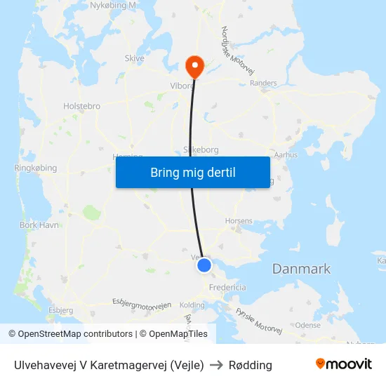 Ulvehavevej V Karetmagervej (Vejle) to Rødding map