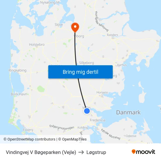 Vindingvej V Bøgeparken (Vejle) to Løgstrup map