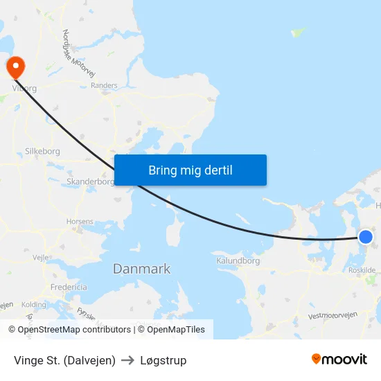 Vinge St. (Dalvejen) to Løgstrup map
