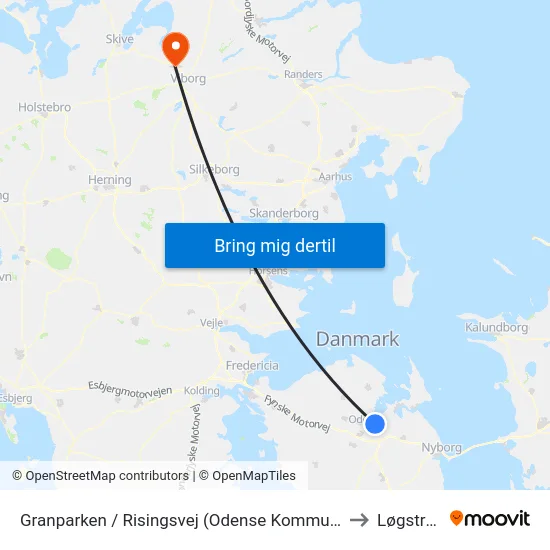 Granparken / Risingsvej (Odense Kommune) to Løgstrup map