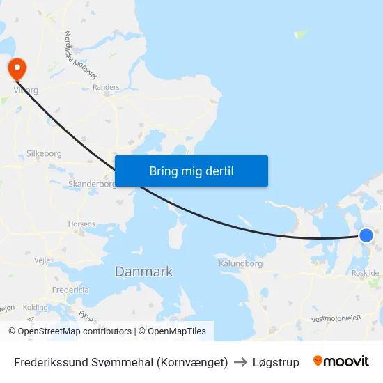 Frederikssund Svømmehal (Kornvænget) to Løgstrup map