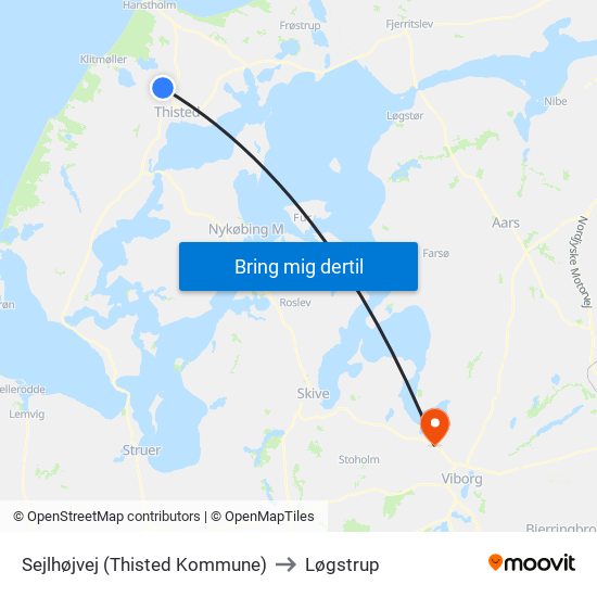 Sejlhøjvej (Thisted Kommune) to Løgstrup map