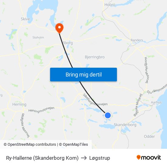 Ry-Hallerne (Skanderborg Kom) to Løgstrup map