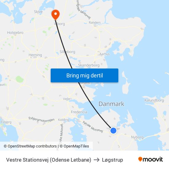 Vestre Stationsvej (Odense Letbane) to Løgstrup map