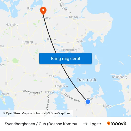 Svendborgbanen / Ouh (Odense Kommune) to Løgstrup map