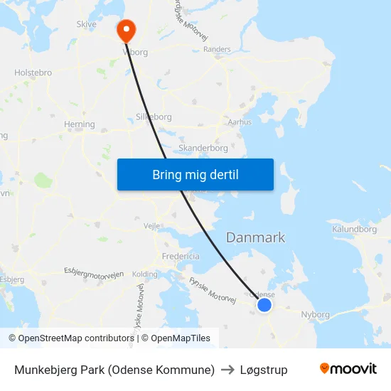 Munkebjerg Park (Odense Kommune) to Løgstrup map