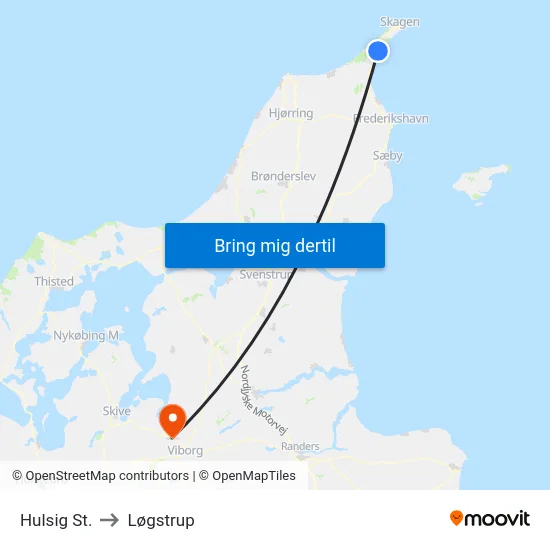 Hulsig St. to Løgstrup map