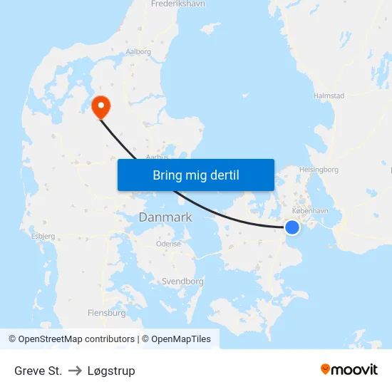 Greve St. to Løgstrup map