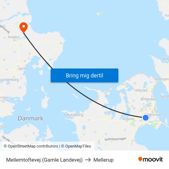 Mellemtoftevej (Gamle Landevej) to Mellerup map