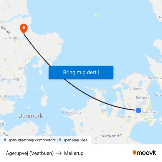 Ågerupvej (Vestbuen) to Mellerup map