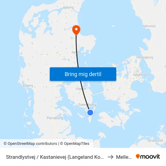 Strandlystvej / Kastanievej (Langeland Kommune) to Mellerup map