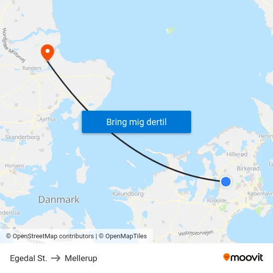 Egedal St. to Mellerup map