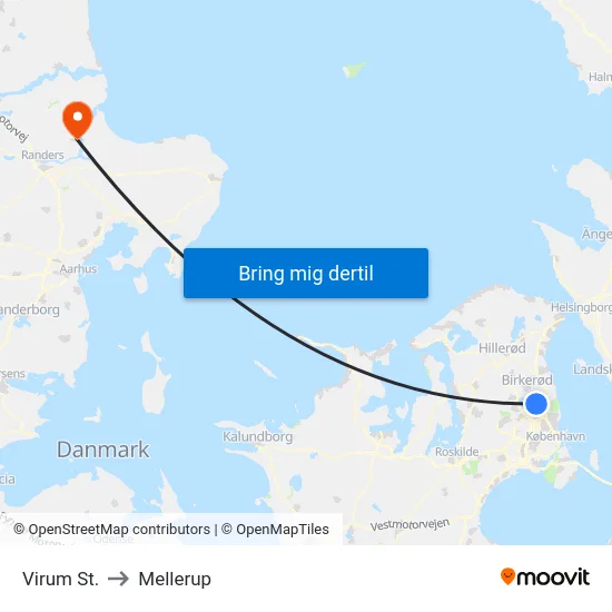 Virum St. to Mellerup map