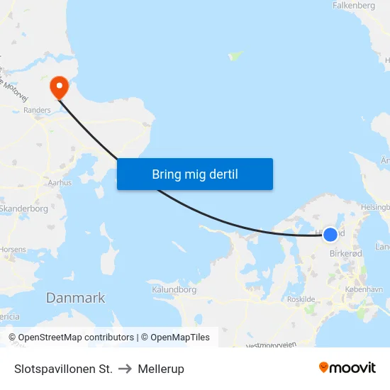 Slotspavillonen St. to Mellerup map