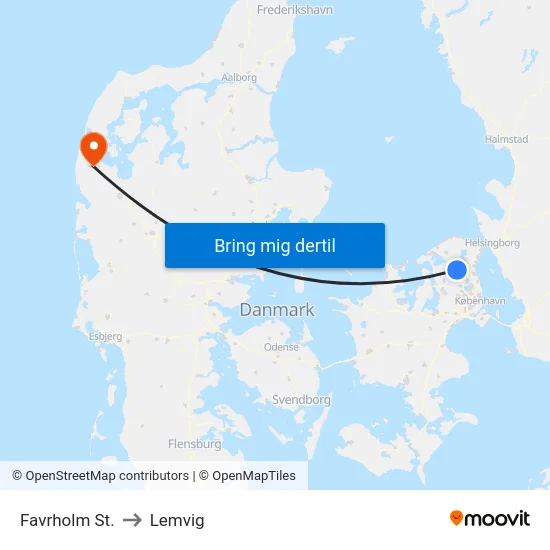 Favrholm St. to Lemvig map