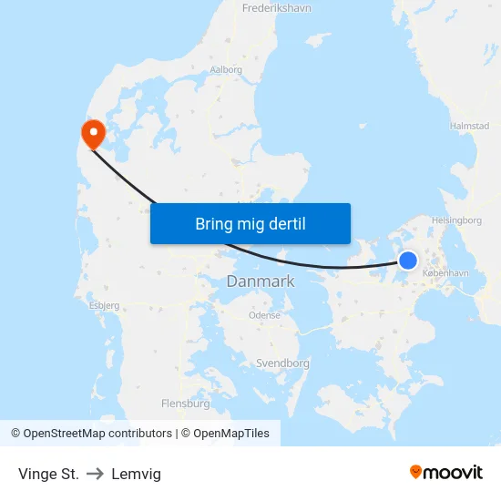 Vinge St. to Lemvig map