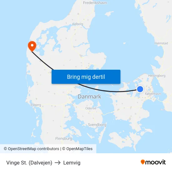 Vinge St. (Dalvejen) to Lemvig map
