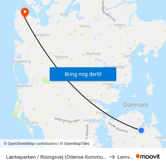 Lærkeparken / Risingsvej (Odense Kommune) to Lemvig map
