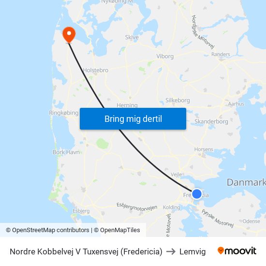 Nordre Kobbelvej V Tuxensvej (Fredericia) to Lemvig map